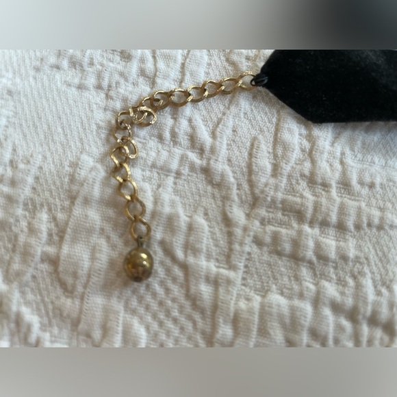 Vintage Black Velvet choker with Opal Victorian - Picture 7 of 12